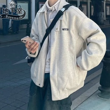 地下室B1-夾克 日系復古男生外套 棒球外套 男裝 百搭 寬鬆【NL684062】