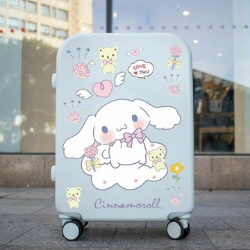 行李箱拉桿箱女學生18寸高顏值卡通小型登機箱密碼箱男可 定logo【Snowbelle優選】