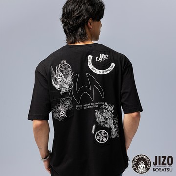 【新品官網獨家↘新年價㊣▵】山海異獸多口袋短TEE(黑) - BLUE WAY 地藏小王