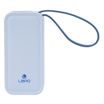 LaPO 20W雙向快充二合一充電器行動電源 5000mAh 自帶Lightning充電線  WT-06  藍色