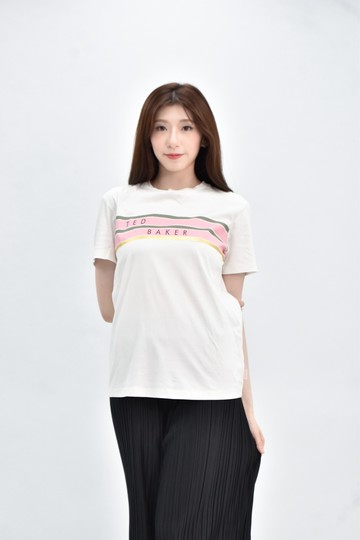 (S) ted baker 棉質純棉白色短袖上衣