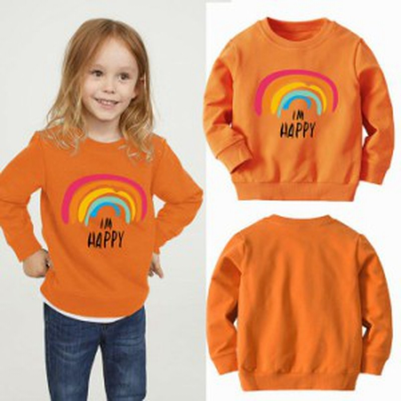 大きいサイズ オレンジ 長袖tシャツ 虹柄 春新作 コットン 可愛い 子供服 シャツ コーデ おしゃれ 90 100 110 1 130 80 通販 Lineポイント最大1 0 Get Lineショッピング