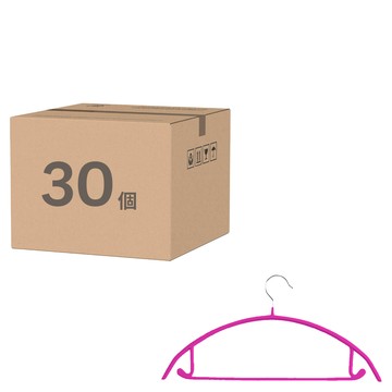 小麥購物 質感加厚防滑無痕毛衣衣架/浸膠衣架 L2478  玫粉色  30個