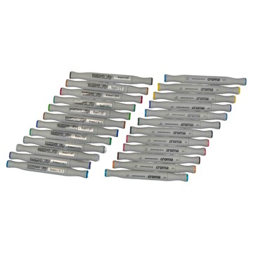 croma 歌馬 X5 軟毛麥克筆組 胚布束口袋包裝  12色  1組