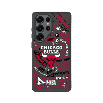 Galaxy S25 Ultra SolidSuit 黑 - NBA - 塗鴉系列-芝加哥公牛 Chicago Bulls - Graffiti
