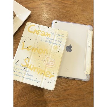 適用于ipad保護殼2021平板套air5/4/3透明mini6暈染英文10.2寸氣囊防摔ipad10/9十代2022硅膠pro11三折帶筆槽