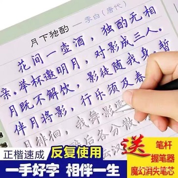 🔥臺灣出貨24H🔥正楷練字帖成年人大學生速成寫字本小學生高中初中凹槽楷體練字本