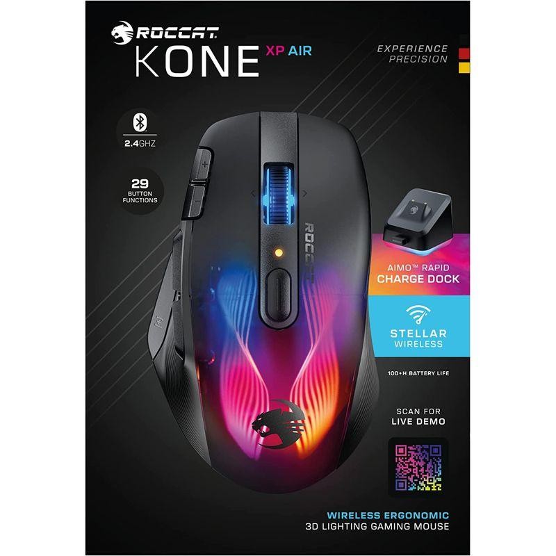 ROCCAT ゲーミングマウス Kone XP Air ワイヤレス 2.4GHz/Bluetooth