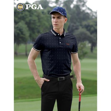 【兩件五折】PGA高爾夫服裝男士短袖t恤男裝衣服polo衫上衣球服