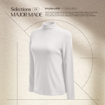 半高領彈力打底長袖上衣