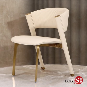 LOGIS邏爵家具 伊麗莎輕奢餐椅、 皮革椅、化妝椅【J-ACH】