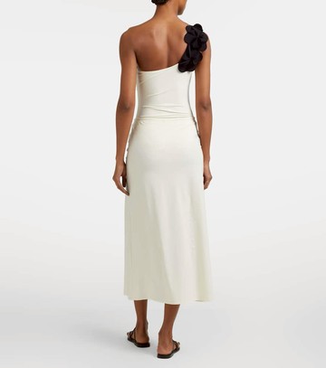 Karla Colletto Tess floral-appliqué midi skirt