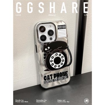 寄居蟹原創話筒貓咪蘋果16手機殼適用iPhone15ProMax磁吸帶支架新款14pro磨砂全包小眾高級感防摔好看不撞款