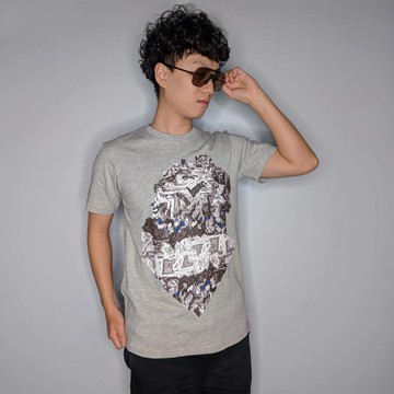 拉奧孔 設計款純棉T (灰)