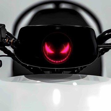 新款【upton】惡魔表情汽車貼紙個性表情貼電動機車摩托車頭創意貼防水貼裝飾貼