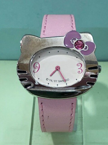 【震撼精品百貨】Hello Kitty 凱蒂貓 Sanrio HELLO KITTY手錶-造型大頭(粉)#64894 震撼日式精品百貨