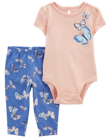 Baby 2-Piece Butterfly Bodysuit Pant Set