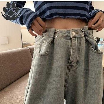 胖妹妹大碼牛仔褲寬松初秋裝新款女裝高腰直筒闊腿褲子顯瘦潮