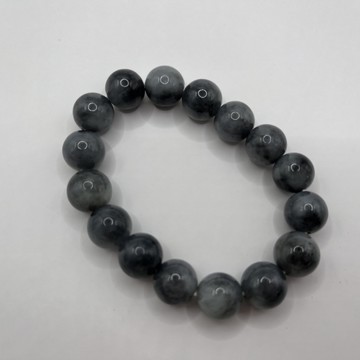 【云綺珠寶】天然緬甸A貨翡翠 山水潑墨 烏雞 淺烏雞 手串 12mm+ (附台證)