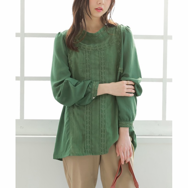 N Orスタンドカラーレースブラウス ブラウス レディース トップス デザイン襟 長袖 装飾レース 無地 ノアール きれいめ オシャレウォーカー Osharewalker 通販 Lineポイント最大13 0 Get Lineショッピング