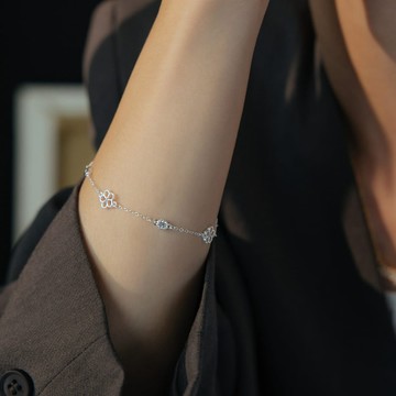【BONNY&READ飾品】[純銀] 芙蘿拉仙境手鍊 / 2色｜S925 純銀 小花 手鍊 送禮 禮物推薦