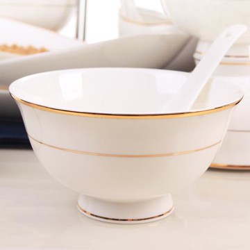 骨瓷米飯芋圓碗甜品碗面館專用碗北歐家用好看的陶瓷餐具套裝新款