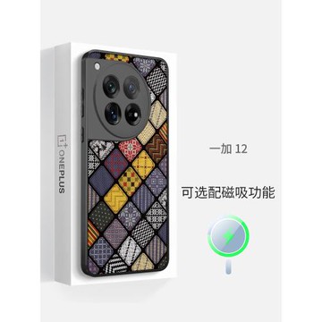 適用于一加13磁吸12手機殼magsafe新款oppo男女面料紋理高級感新中式1+超薄散熱防摔磨砂硅膠全包鏡頭保護套