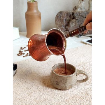 進口手工銅咖啡壺煮濃縮錘點加厚圍爐煮茶歐式美式明火土耳其原裝
