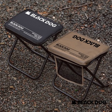 【Blackdog】朝野Pro便攜鋁合金迷你折疊椅 附背帶 夜幕黑/卡其色 JJ011 (口袋椅/排隊椅/釣魚椅/登山/露營)
