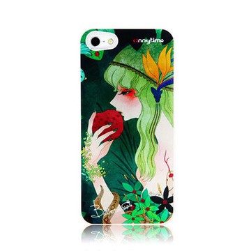 APPLE IPHONE 5 / 5S 寶島漫波彩繪背蓋-Bulleta 花系列-天堂鳥