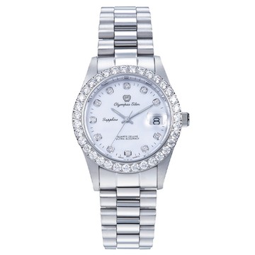 Olympia Star 奧林比亞之星 晶耀臻典石英腕錶 893271DW 白面