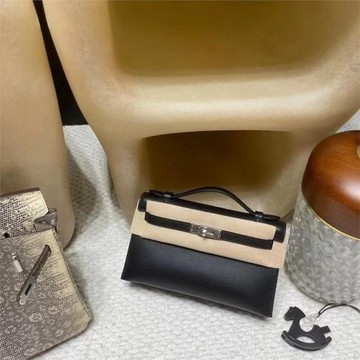 2024新款h家凱莉一代mini包 進口swift皮 手縫蜜蠟線手提迷你小包