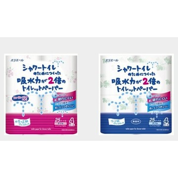 ★新品上市★日本大王 elleair溫水洗淨便座專用衛生紙(花香/無味)4捲/包 廁所 可溶水