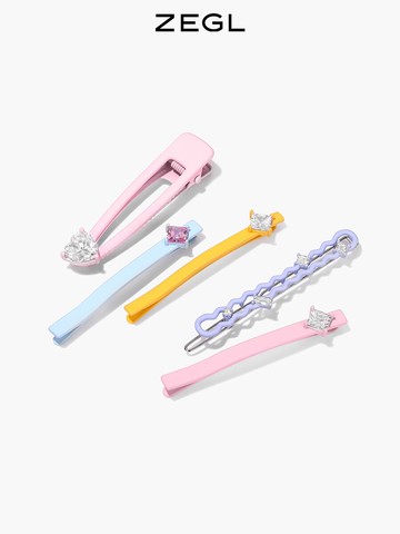 ZEGL設計師發夾盤女蝴蝶結一字夾側邊劉海夾發卡夾子發飾頭飾套裝