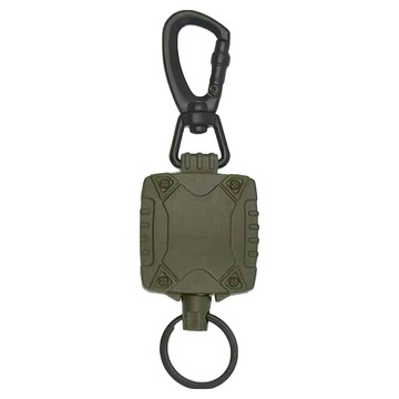 POST GEnERAL 捲軸鑰匙圈  尺寸W45*D17*H145(mm)  線延長約65cm  登山扣鋼ABS樹脂  橄欖綠  1個