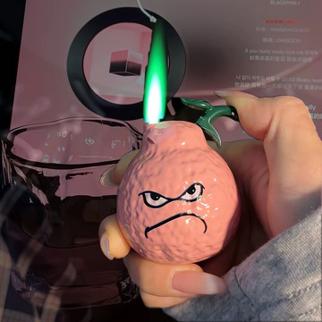 臺灣🚍8H出🉑搞怪橘子倭瓜錶情包創意打火機金屬質感點煙器情人節送男友禮物