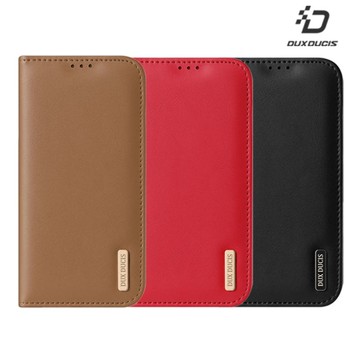 皮套 真皮 DUX DUCIS Apple 蘋果 iPhone 16 Plus Hivo 真皮保護套 側翻皮套 保護套 手機套 可站立 可插卡【愛瘋潮】