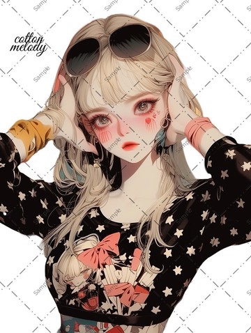 original sticker no.796 人物貼紙 原創貼紙 人物貼紙 女孩貼紙 原創人物貼紙