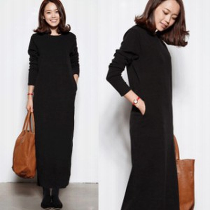 裏起毛 ロングワンピース マキシ トレーナー レディース ロング丈 あったか ワンピース 長袖 無地 体型カバー 大きいサイズ 春 秋 冬 通販 Lineポイント最大1 0 Get Lineショッピング