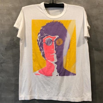 John Lennon約翰·列儂披頭士搖滾樂隊主唱人像男女寬松短袖T恤潮