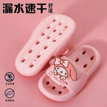 🌸YR🌸 兒童拖鞋 女童拖鞋 小孩涼拖鞋 玉桂狗三麗鷗兒童涼拖女室內2026款浴室洗澡漏水速幹居家防滑拖鞋