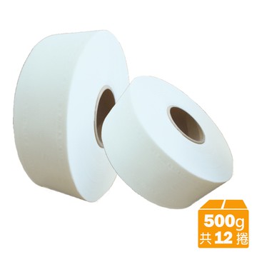【統潔】柔韌舒適 大捲筒衛生紙500g(12粒/箱)