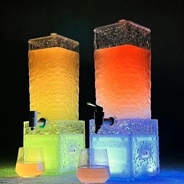 免運 酒吧果盤 扎啤桶 啤酒桶 可樂桶 KTV發光水果盤 LED發光酒泡3升塔精釀啤酒桶帶龍頭酒吧網紅可樂桶一扎啤酒飲料桶 公司貨 可開發票