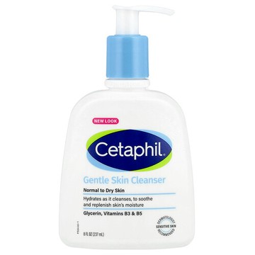 Cetaphil, 溫和潔膚乳，普通和乾性皮膚，無香，8 液量盎司（237 毫升）