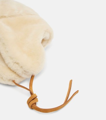Jacquemus Chapka leather-trimmed shearling hat