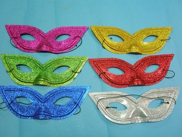 金蔥眼罩面具 彩色眼罩 金粉面具 半罩面具/一包12個入(定20)【APP滿額下單4%點數(單一帳號最高1000點)】7/31止