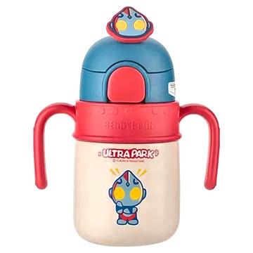 BEDDYBEAR 杯具熊 火箭學飲保溫杯 一杯2用 隨心使用 手柄式 背帶式  迪迦光線 多色  400ml  1個