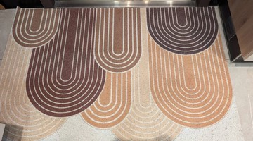 美系圓弧進門玄關除塵地墊(福利品)