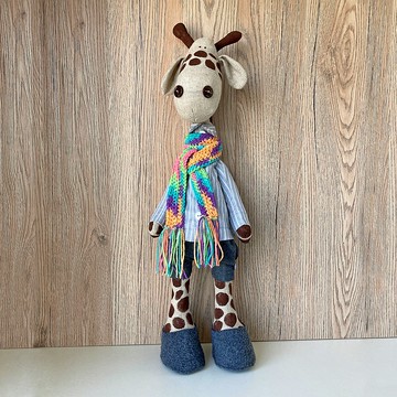 長頸鹿軟娃娃，長頸鹿布藝玩具，長頸鹿生日禮物，最好的朋友禮物