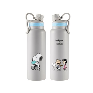 Corelle Brands SNOOPY美味早午餐手提不鏽鋼大容量保溫運動瓶1200ml